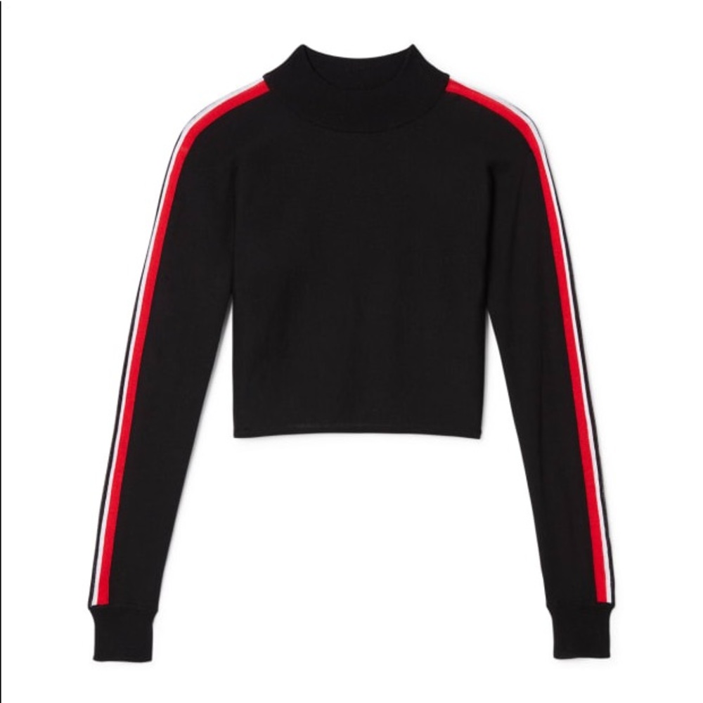 Olivia Culpo X Express Mock Neck Crop Top